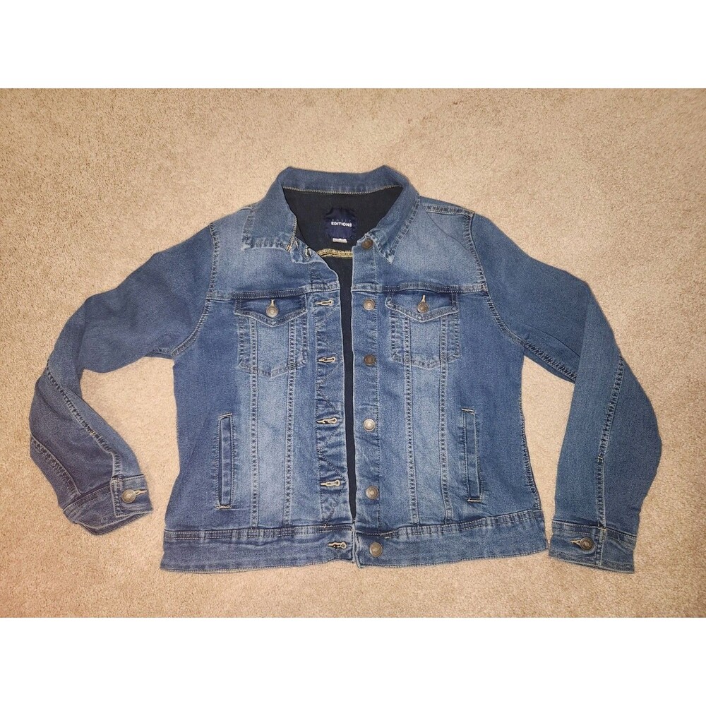 Basic Editions Medium Womens Jean Jacket